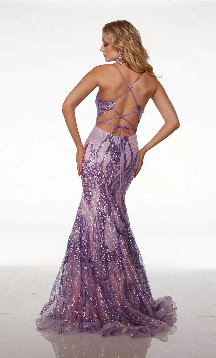 Alyce Paris Illusion Corset Prom Dress 61656