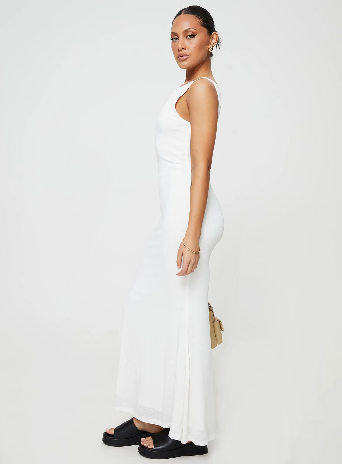 Ashen Maxi Dress White