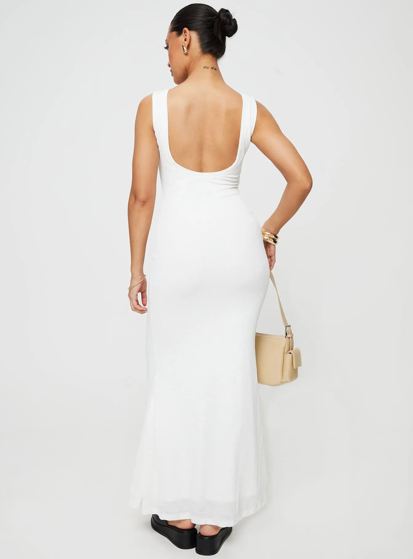 Ashen Maxi Dress White