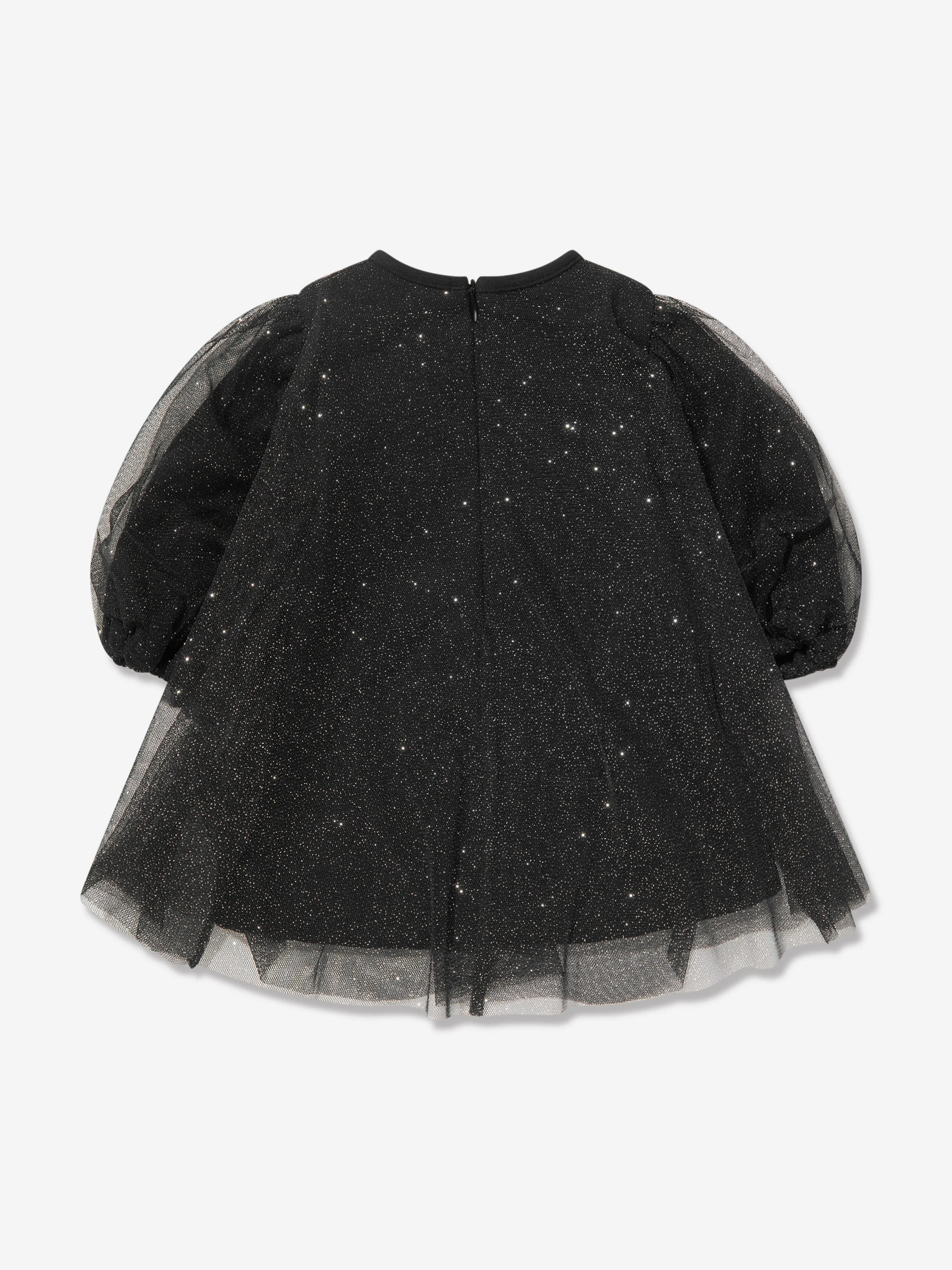 Balmain Baby Girls Tulle Layered Dress in Black