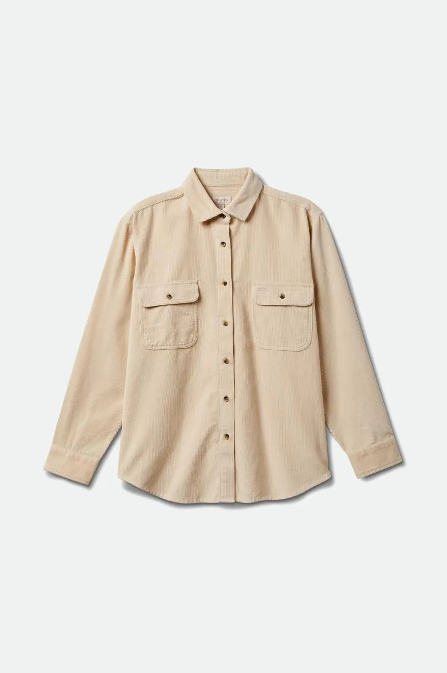 Bowery Boyfriend Corduroy L/S Overshirt - Whitecap