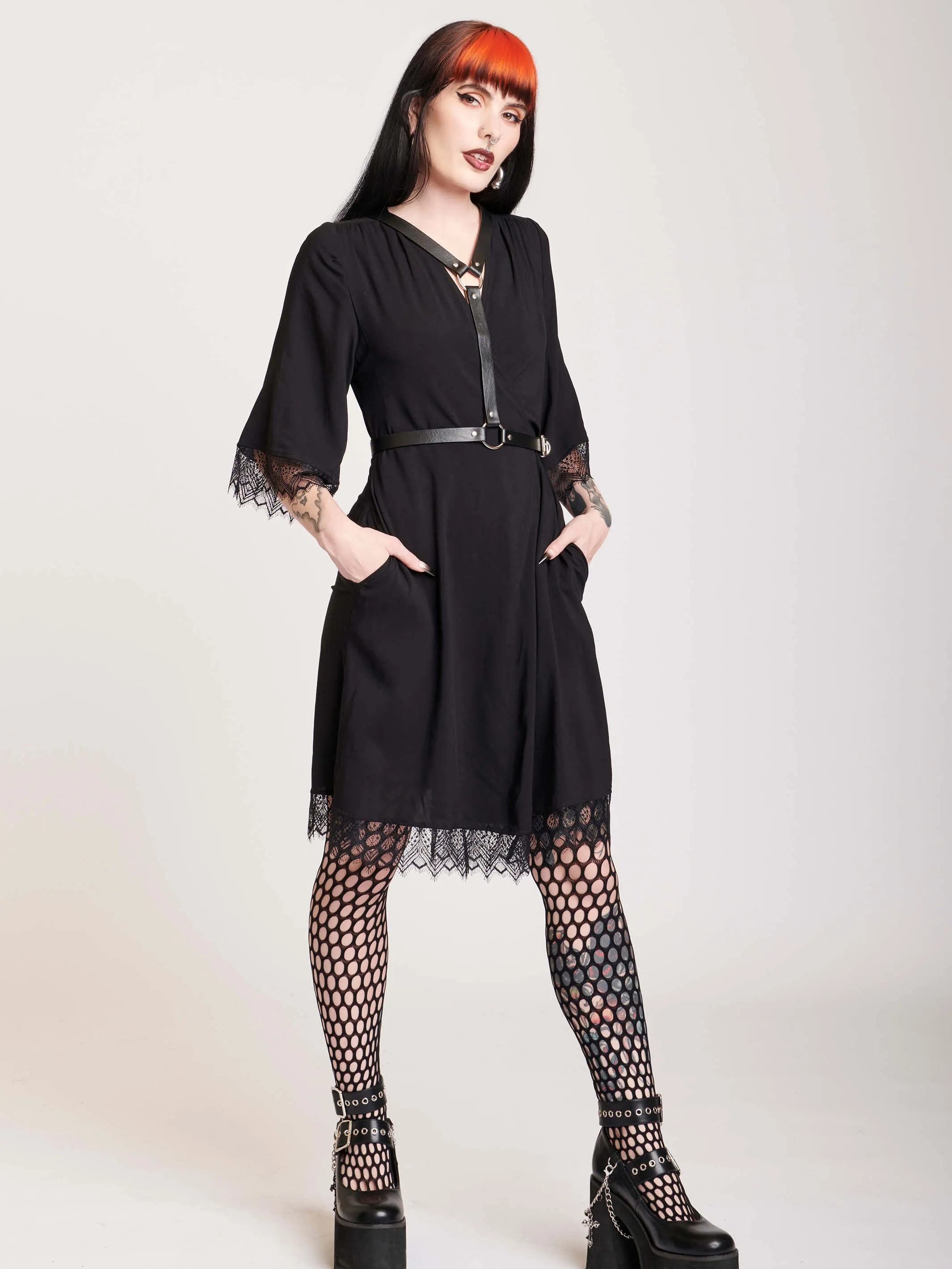 Chantilly Lace Wrap Dress