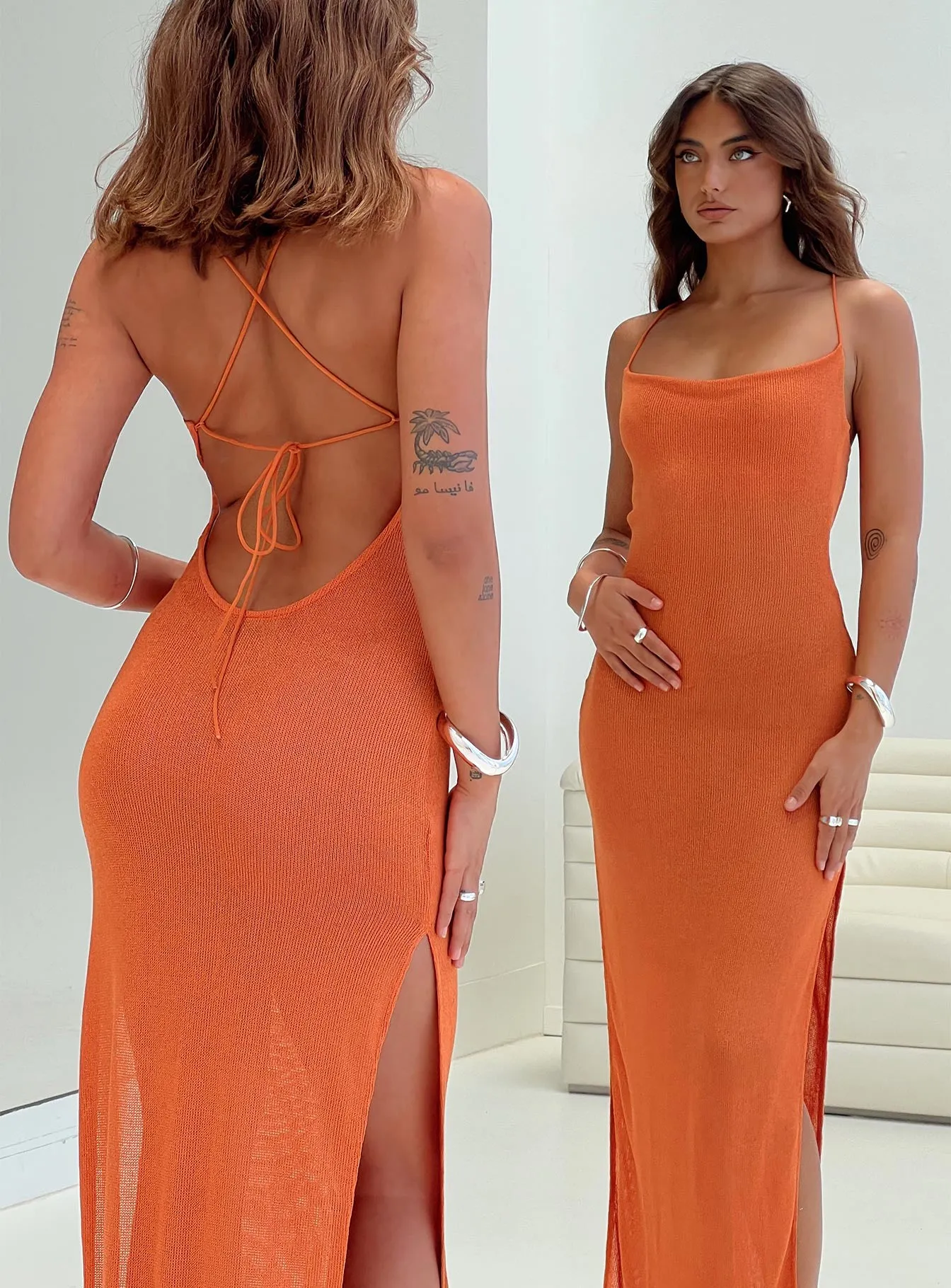 Cote Maxi Dress Orange