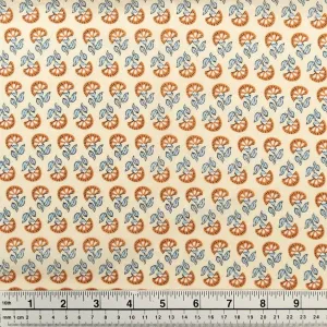 Cotton Voile Fabric, Mustard Flower- 140cm