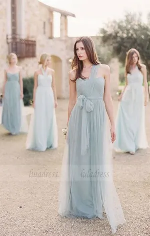 Custom Made Convertible Tulle Long A-Line Evening Dress, Prom Dresses, Bridesmaid Dresses, Bridal Collection