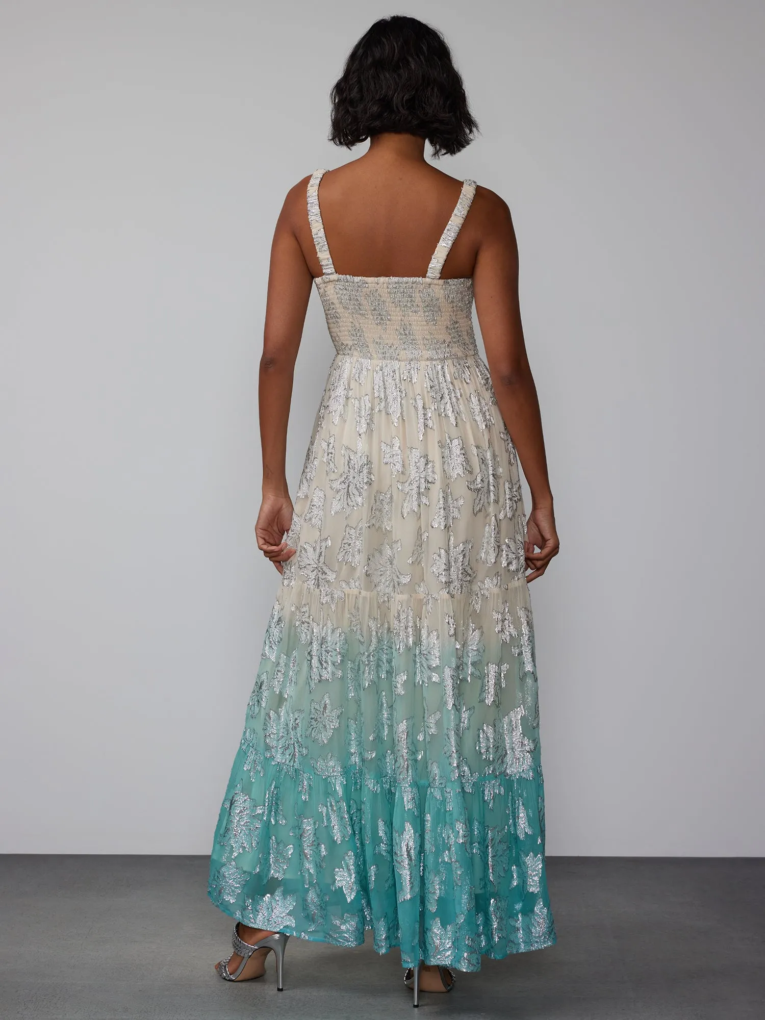 Dip Dye Jacquard Maxi Dress