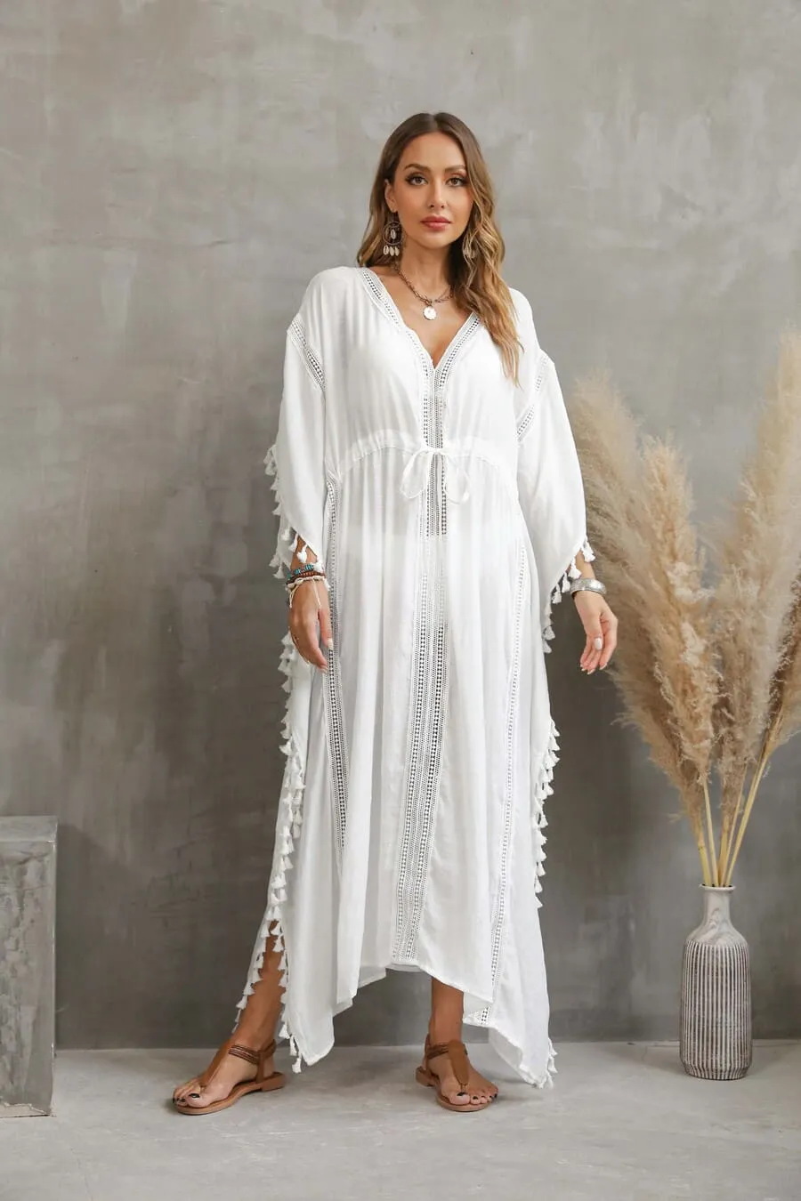 Drawstring Beachwear Formal Kaftan Dresses