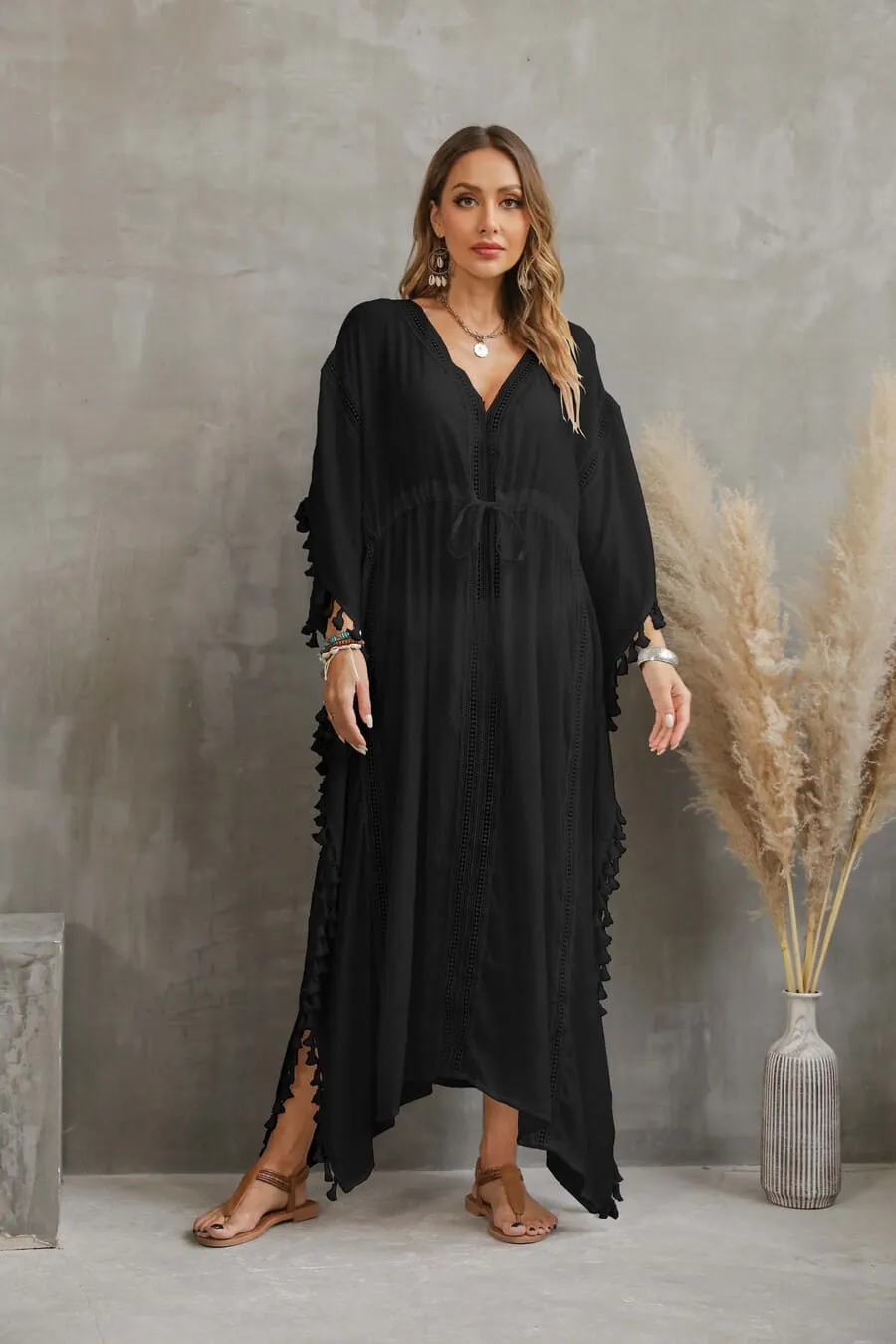 Drawstring Beachwear Formal Kaftan Dresses