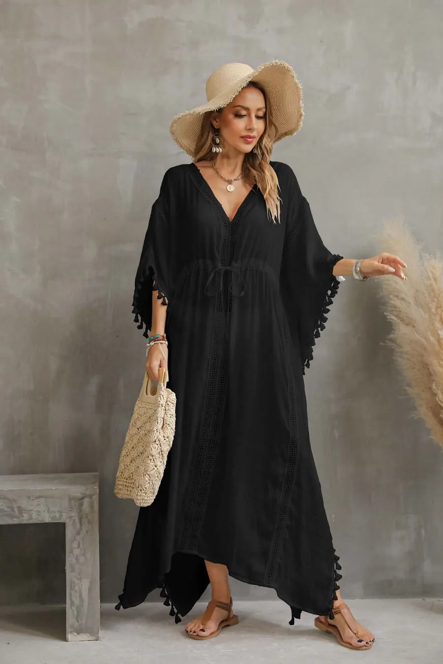 Drawstring Beachwear Formal Kaftan Dresses