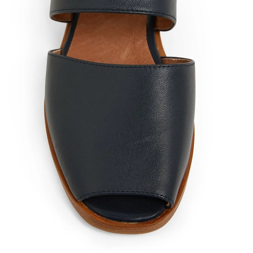 Drew Sandal in Navy Leather