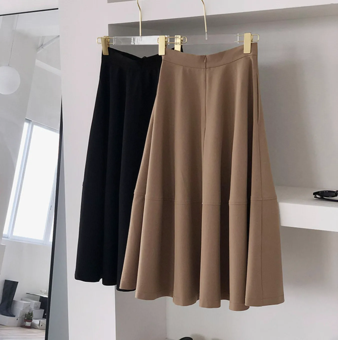 [Korean Style] 6 Color Minimalistic Versatile A-line Long Skirt