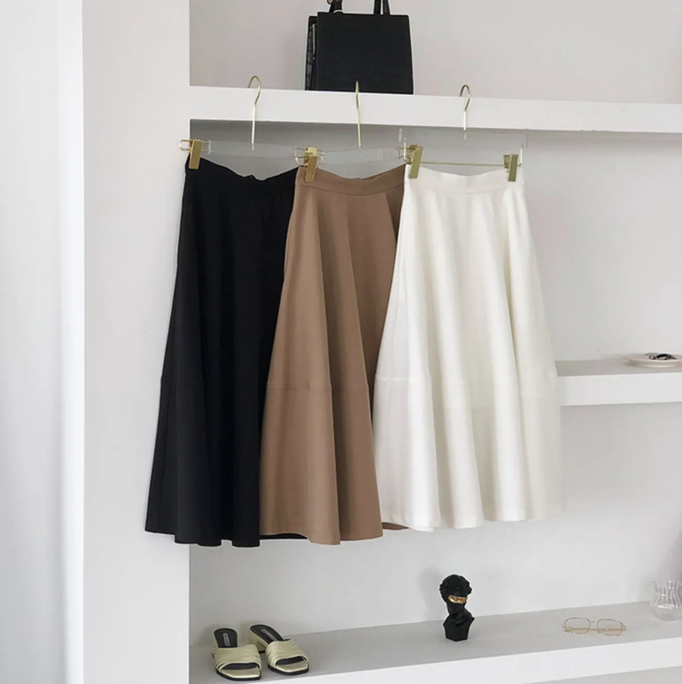 [Korean Style] 6 Color Minimalistic Versatile A-line Long Skirt