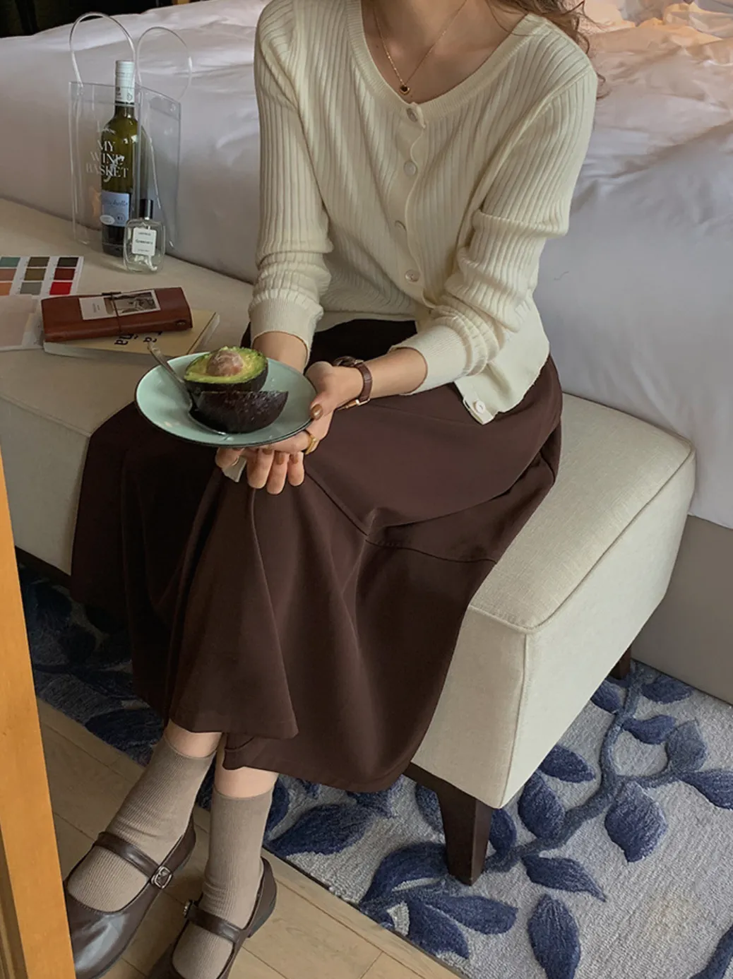 [Korean Style] 6 Color Minimalistic Versatile A-line Long Skirt