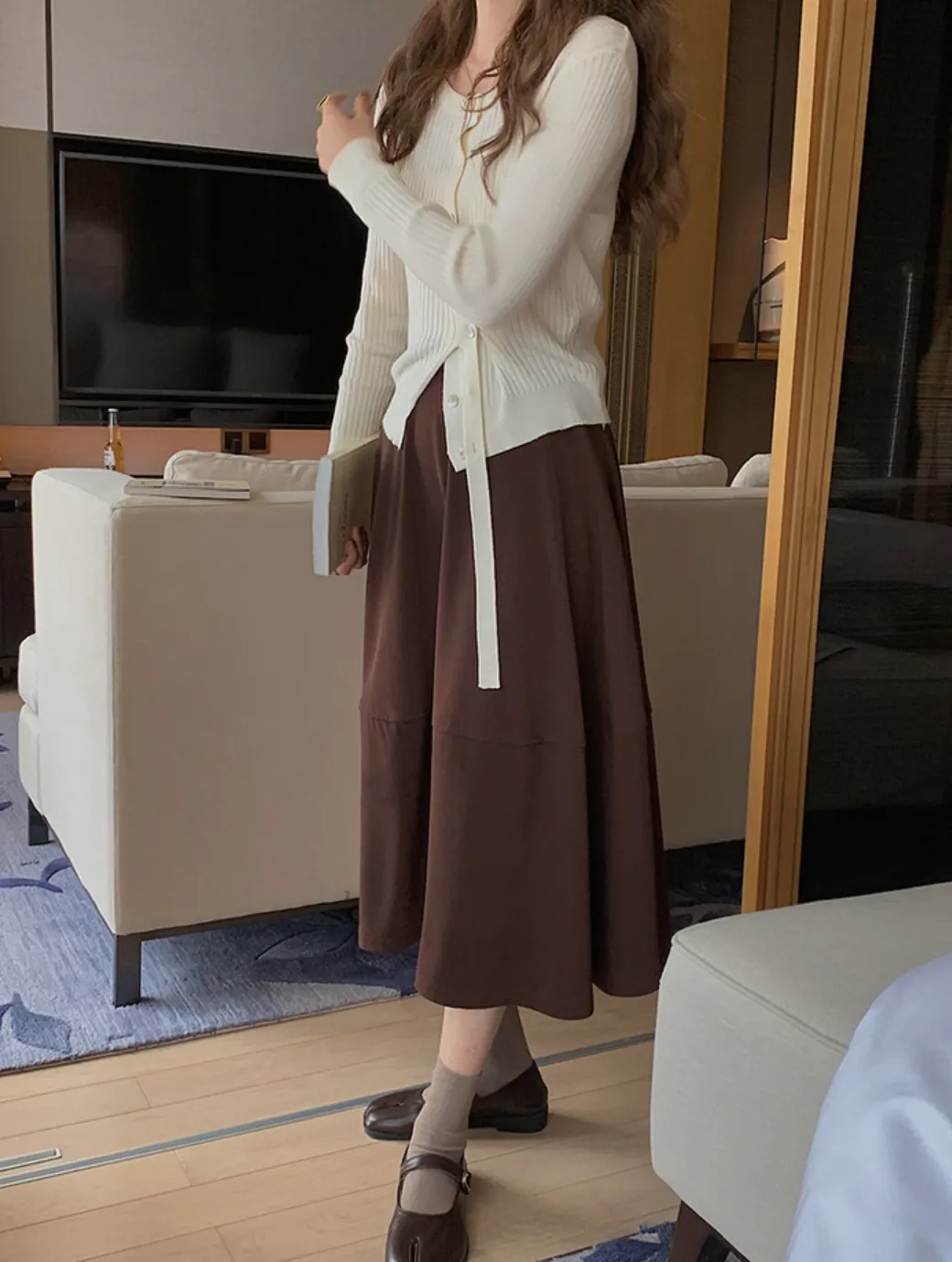 [Korean Style] 6 Color Minimalistic Versatile A-line Long Skirt