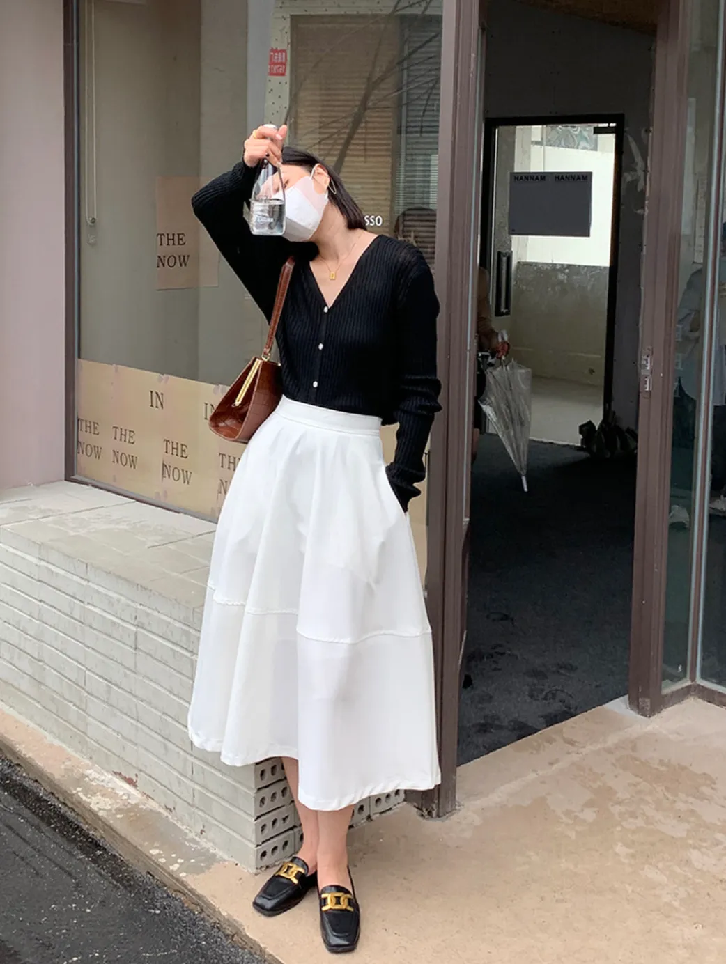 [Korean Style] 6 Color Minimalistic Versatile A-line Long Skirt