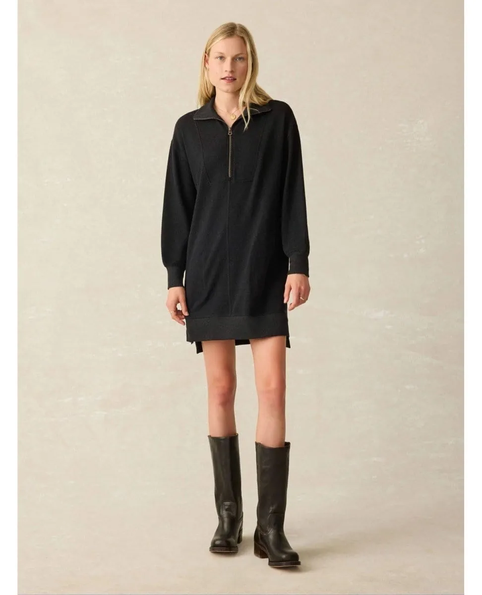 Legend Quarter Zip Dress Heathered Black