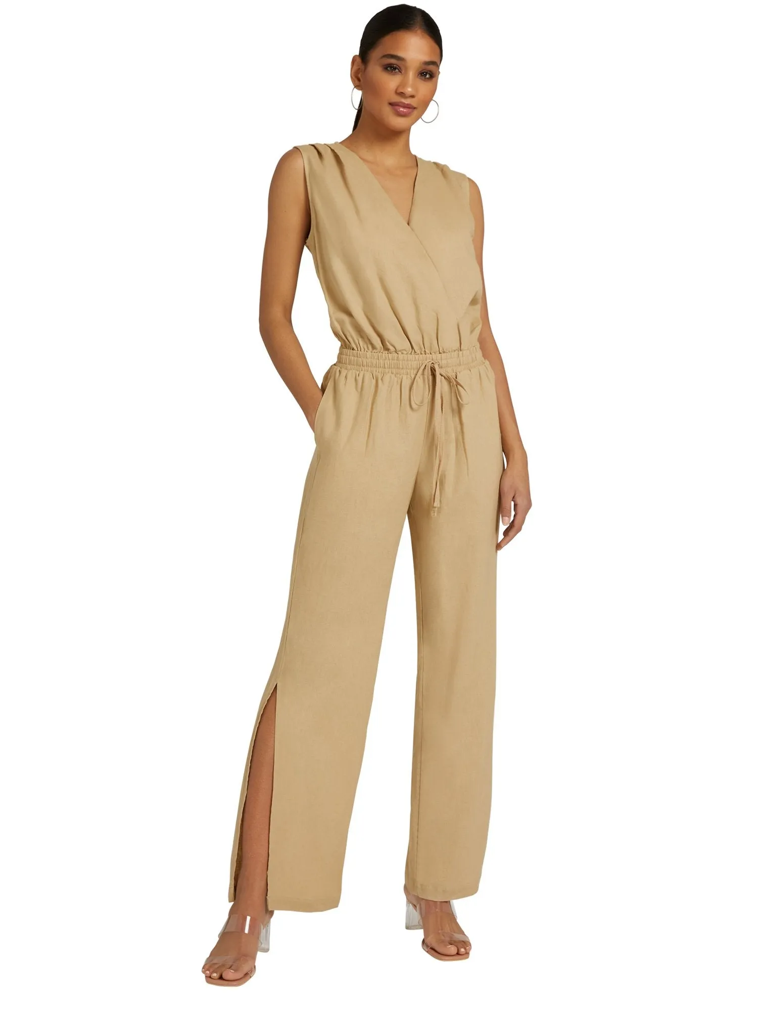 Linen-Blend Jumpsuit