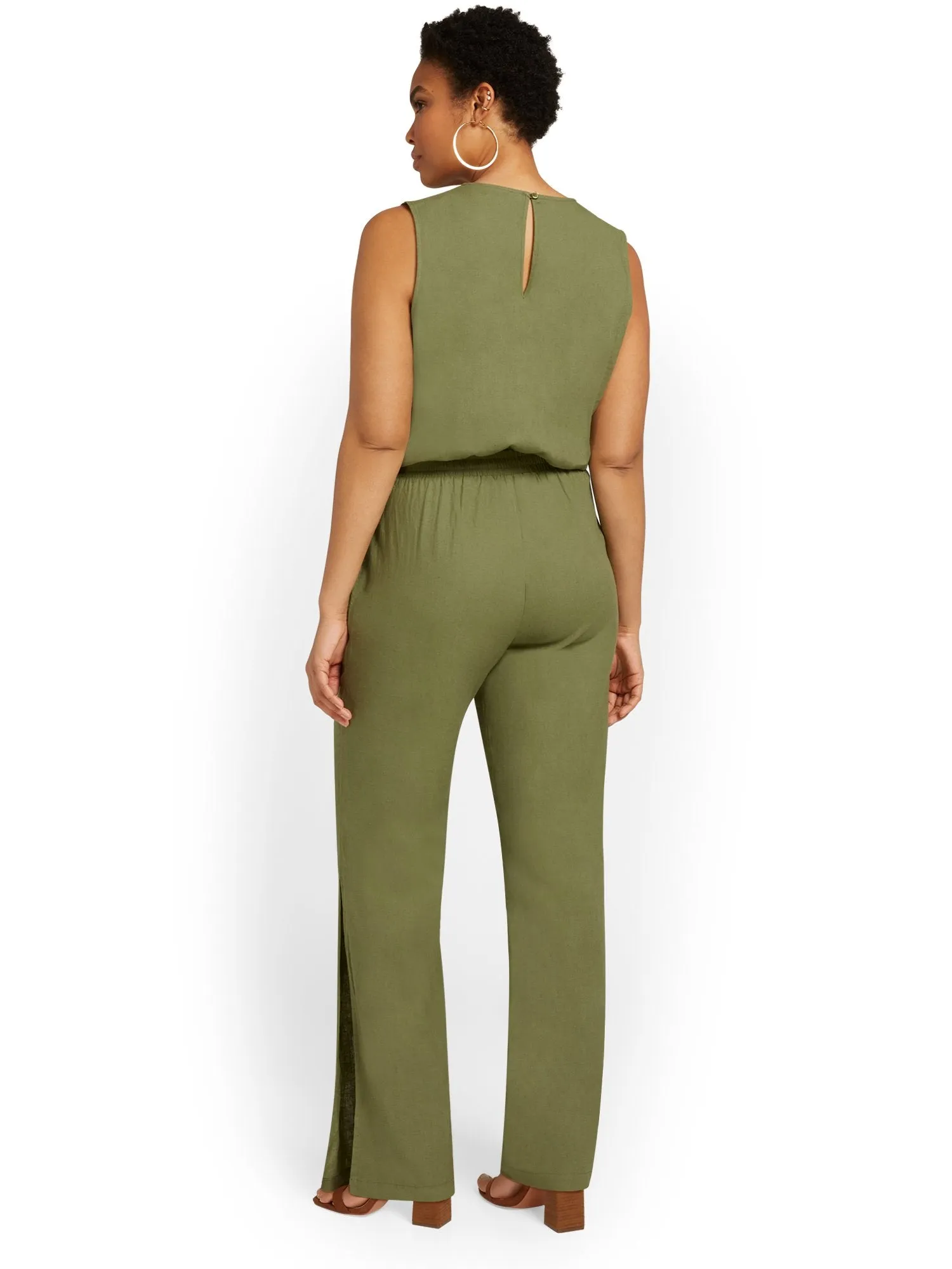 Linen-Blend Jumpsuit