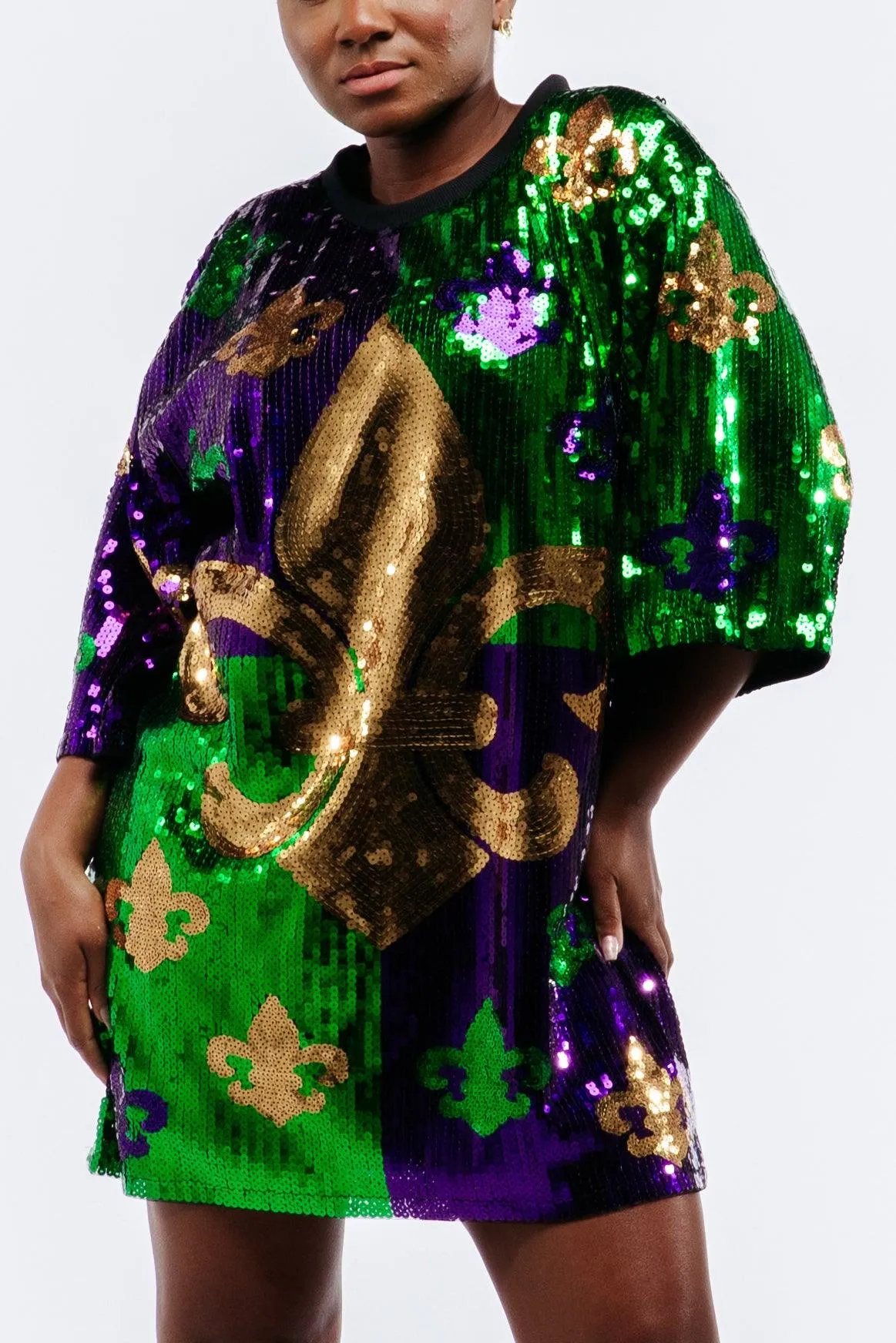 Mardi Gras Sequin Dress