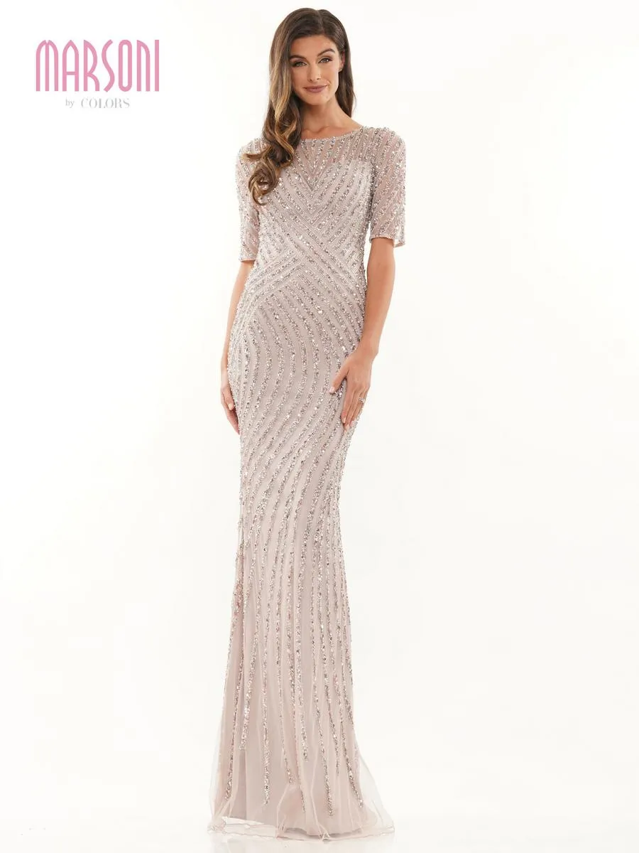 Marsoni by Colors Beaded Evening Dress MV1209