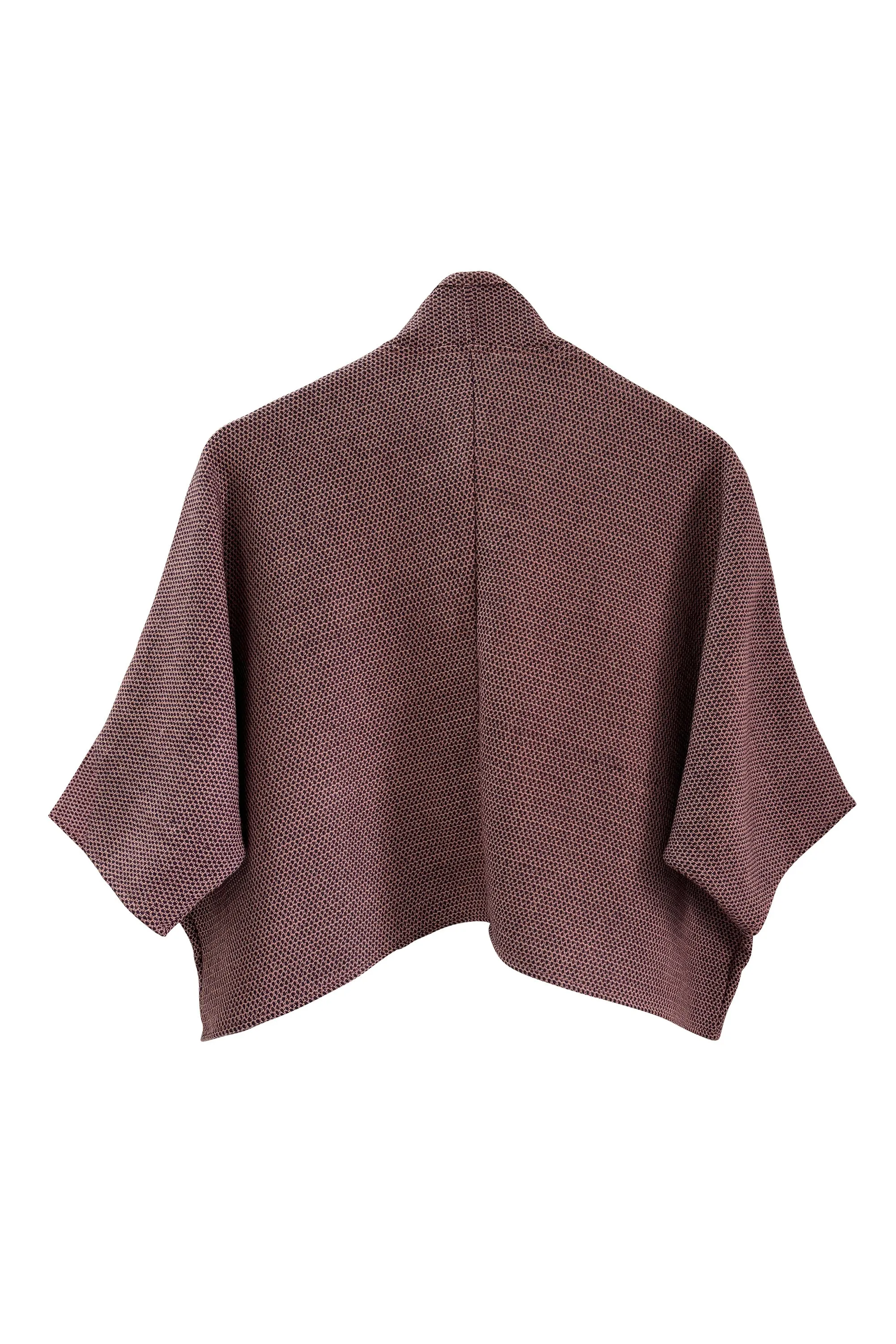 NEW! Wool Waterfall Bolero Dusty Pink Honeycomb