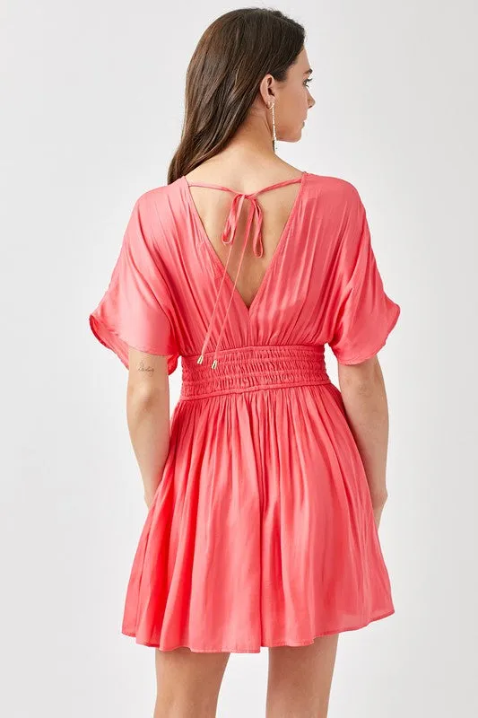 *Online Exclusive* Smocked Waist Mini Dress (Multiple Colors)