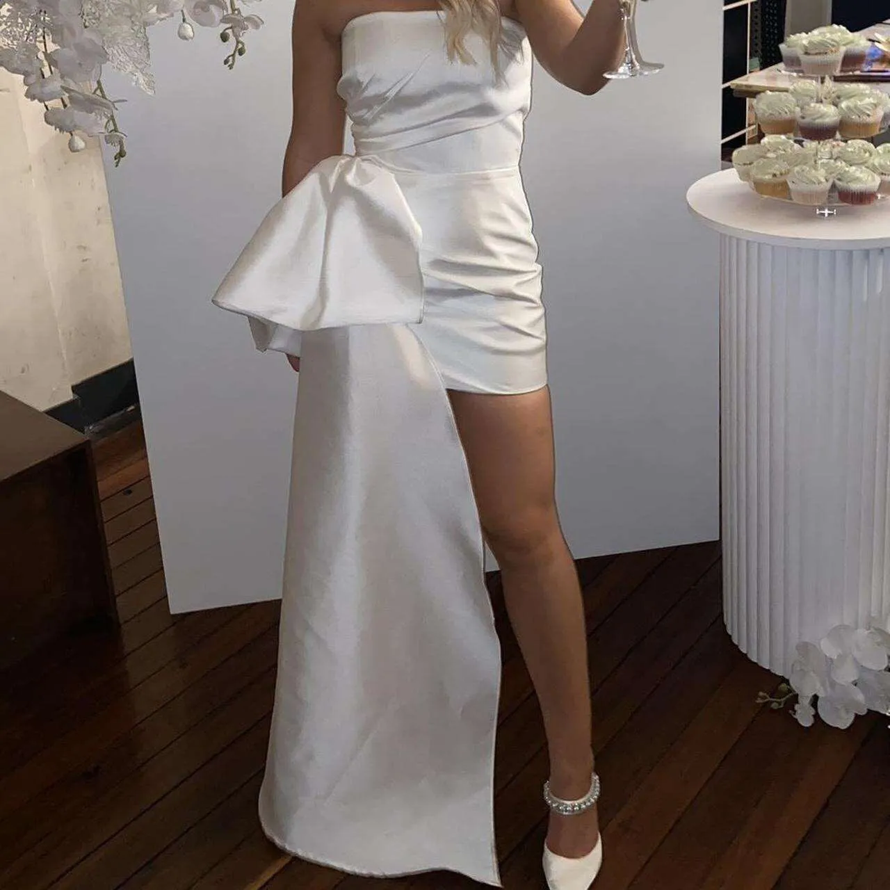 Satin Sheath Wedding Dress