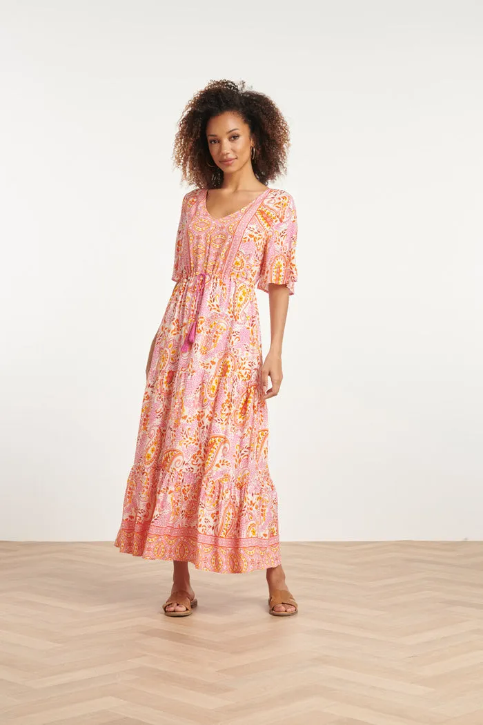 Smashed Lemon Paisley Print Maxi Dress