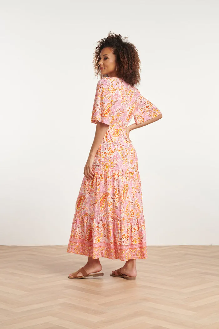 Smashed Lemon Paisley Print Maxi Dress