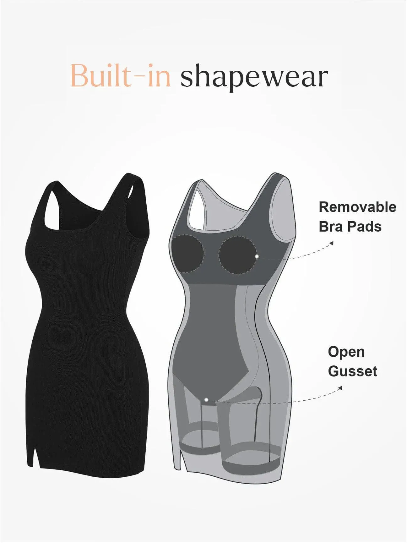 The Shapewear Dresses Modal Multi-Style