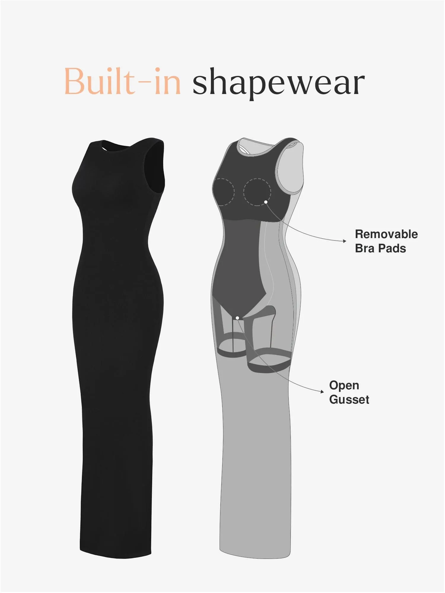 The Shapewear Dresses Modal Multi-Style