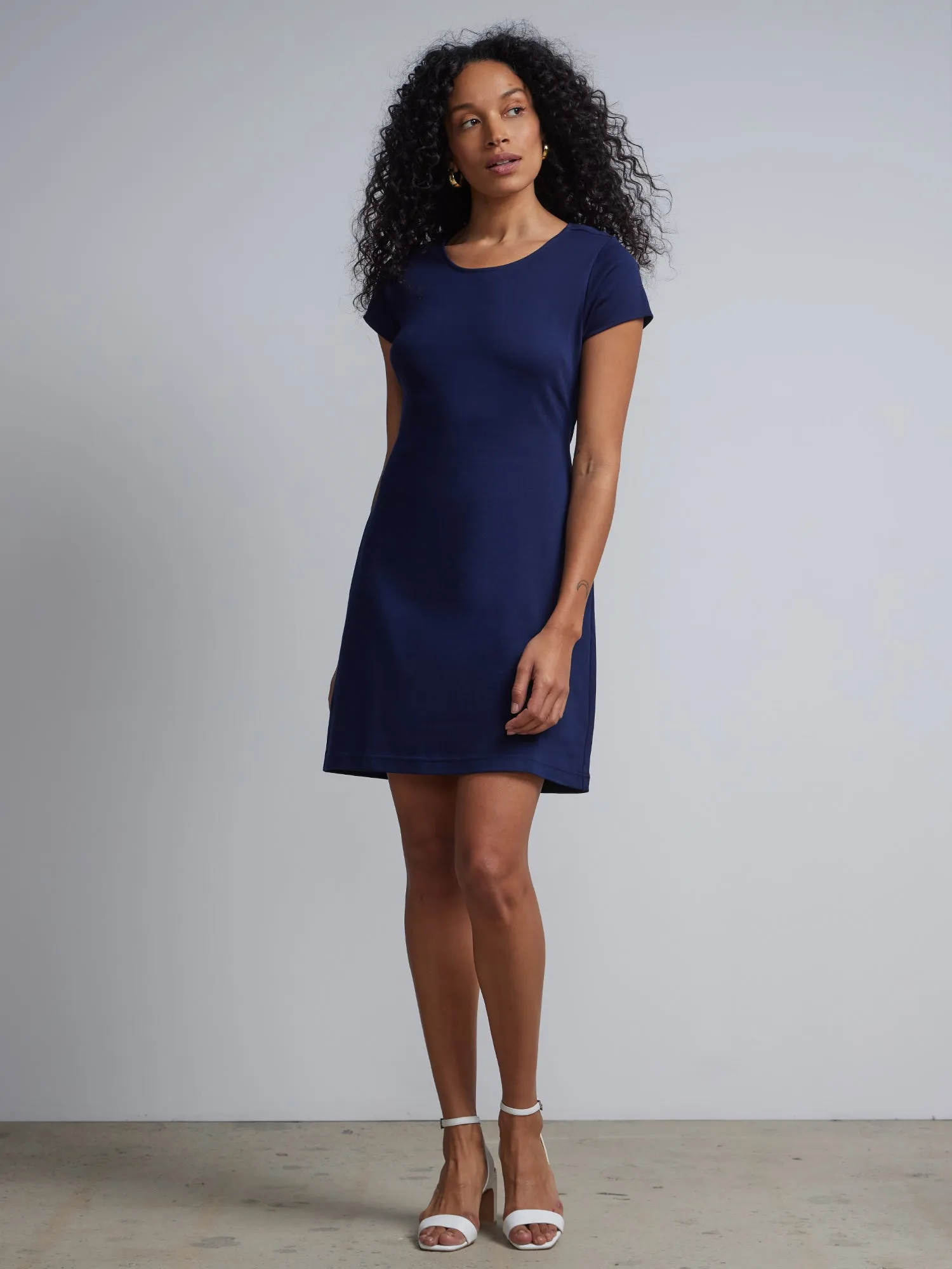 Twist-Back Shift Dress - City Knits