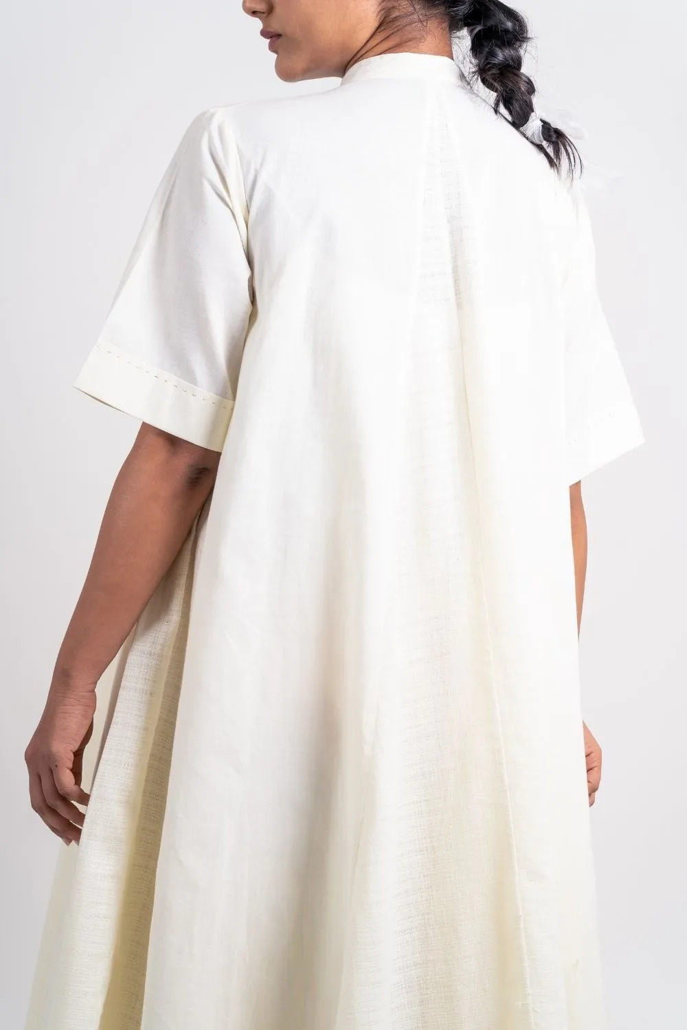 White Cotton Midi Dress