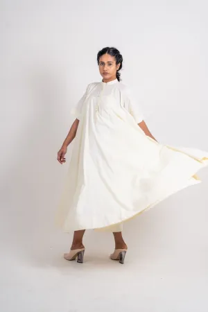 White Cotton Midi Dress